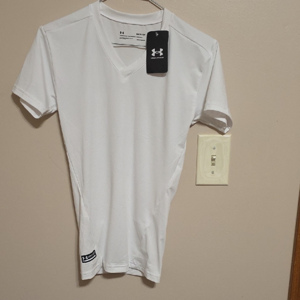 Under Armour Men's Classic White V-Neck Tee